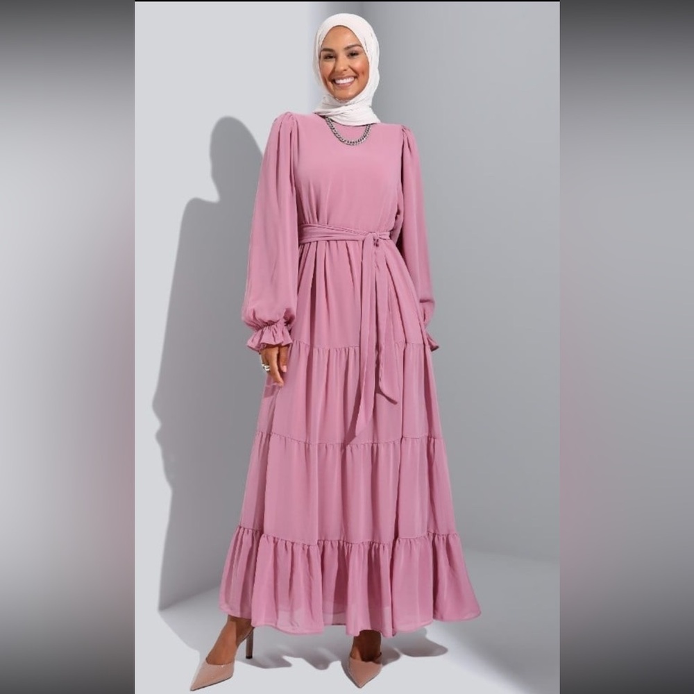 Refka Fully lined chiffon modest dress size 4